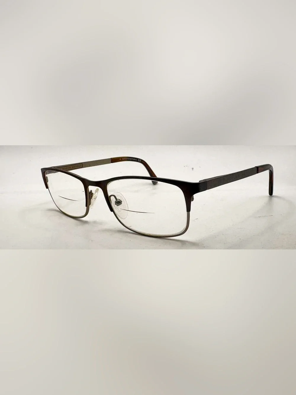 Banana Republic Pace Brown Oval Metal Sunglasses Frames Only